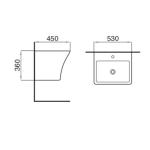 Easy Clear Wall Hung Ceramic Sink Lightweight For School Bathroom