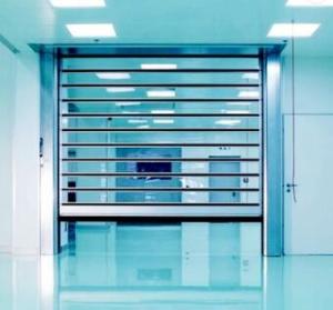 China Aluminum Profile High Speed Spiral Door Full Transparent Anti Break Protection factory