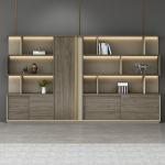Modern Office File Cabinet Wooden Boss Background Cabinet Set