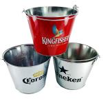Rust Resistant Metal Wine Bucket 750ml 500ml Custom Printed Tin Can Bucket