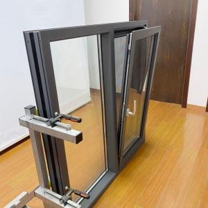 China Black Double Tempered Glasses Tilt And Turn Casement Windows Fiberglass Flyscreen Tilt Sash Window factory