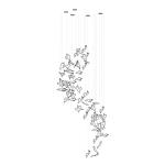 Indoor Decoration Chandelier Hotel Villa Staircase Glass LED Pendant Light