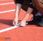 Seamless Outdoor Track Surfaces 400m Running Track Material EPDM Granules with