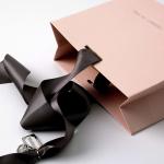 Square Bottom Kraft Paper Gift Bags With Handles for Shopping and Cardboard