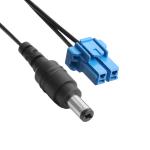 DC Plug 2.1*5.5mm Solder Type PVC To TE Blue Housing 2P Female Cable Connector