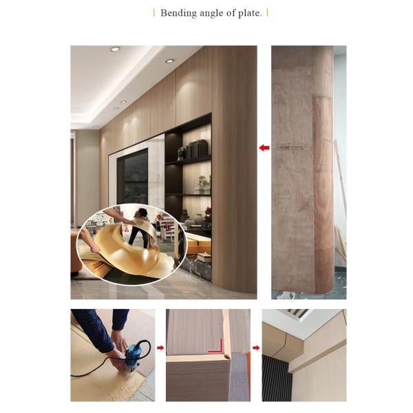 Hot Sales Marble Wood Veneer Panels Waterproof Wear-resistant Environmentally Friendly Indoor Living Room Decorative Wall Panels