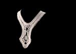 Retro 100% Nature Cotton Bridal Appliques And Trims With Round Neck For Prom