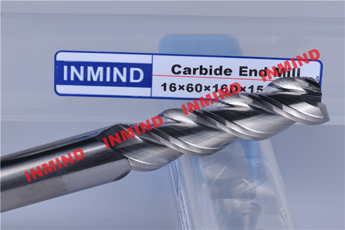 Long Type 3 Flute End Mill Bits For Drill Press No Coating AOL 75 mm - 150 mm