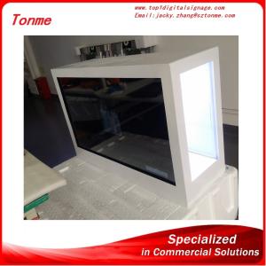 China 65 inchtransparent advertising screen with touch screen,lcd advertising display factory