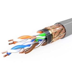 China 4P Twisted Pair Blue Cat6 Shielded Cable 305m Indoor 0.52mm To 0.58mm factory