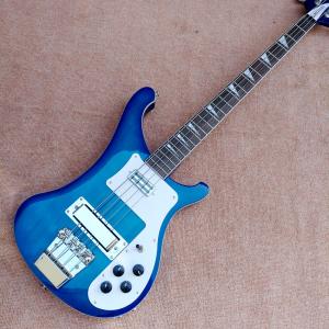 China 2017 Best Bass Top quality Rick 4003 model Ricken 4 strings Electric Bass guitar in blue color, Chrome hardware, Free sh factory