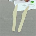 Nature Color 6 Inch Brich Wood Knife Spoon Sets-Eco Friendly Disposable Wooden