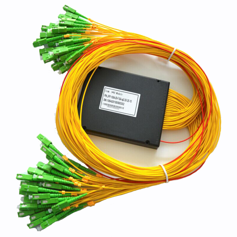 Pon Fttx 1x64 PLC Optical Fiber Cable Splitter For CATV Network