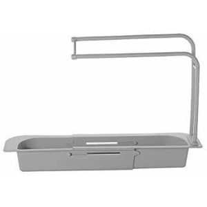 Pp Telescopic Sink Shelf / Expandable Storage Drain Basket Customizing
