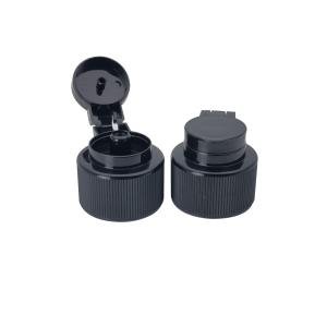 China ODM Black Striped Side Flip Top Cap For Shampoo Bottle factory