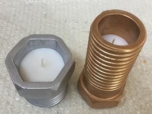100% paraffin white metal schrauben scented candle packed into gift box