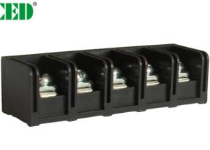 China Black 20A Barrier Power Terminal Blocks With 2-12 Poles Brass PBT 11mm Pitch factory