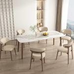 PU Wood And Leather Dining Chair Antique Wooden Restaurant Chairs