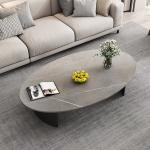 Modern Marble Coffee Tea Table No Drawers Smooth Finish