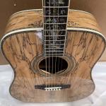 Custom Maple 41 Inch D Type Acoustic Guitar Abalone Inlays Ebony Fingerboard