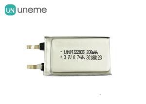 China Bluetooth Headset Rechargeable Li Polymer Battery , 3.7V 200mAh Rechargeable Lithium Batteries factory