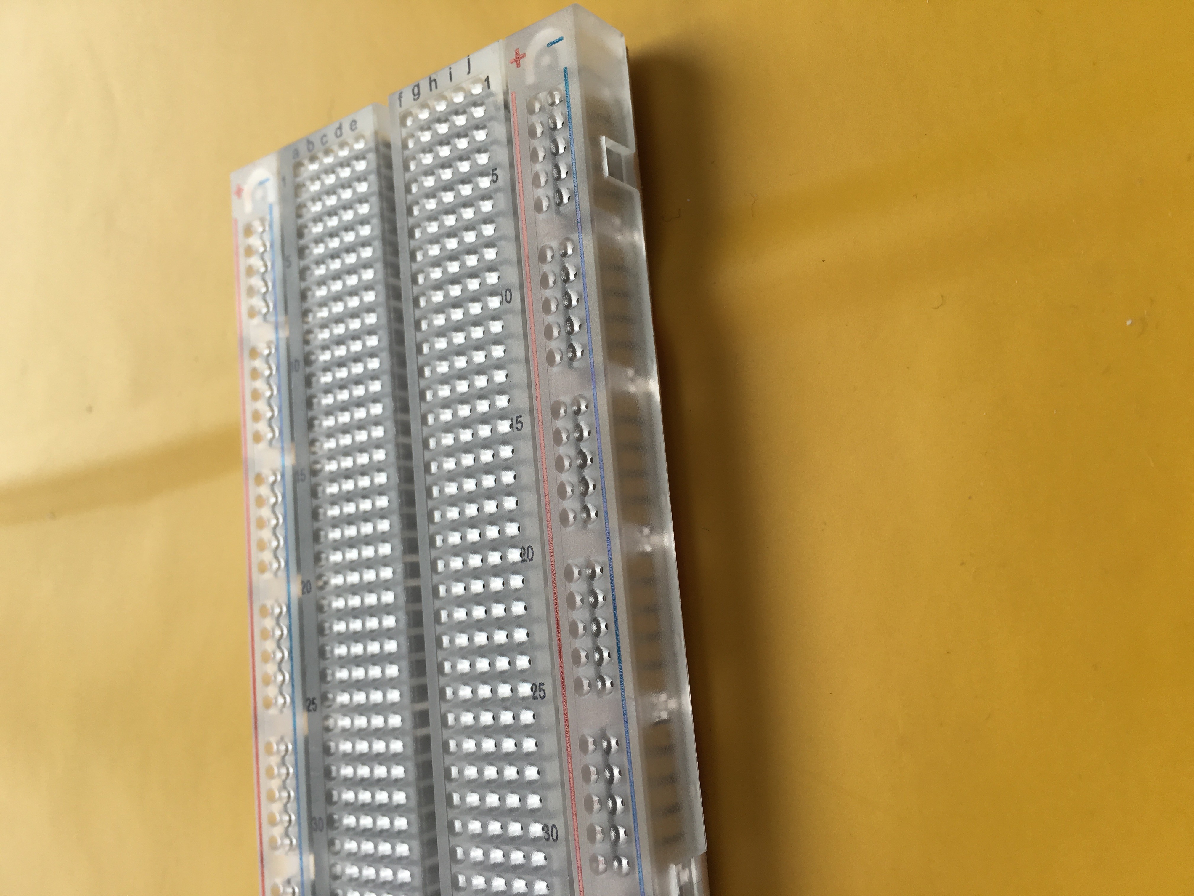 830 Point Full Size Transparent Breadboard for prototyping to Develop DIY Solderless Test Board