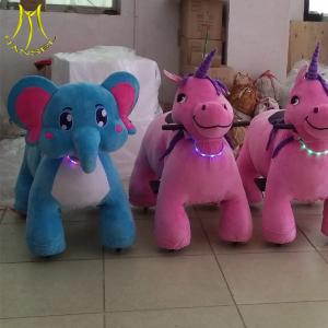 China Hansel wholesales animal coin operated rides large plush zebra ride toy on wheels factory