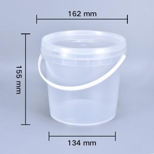 China 2L Capacity Plastic Pail With Lid for Cheese and Cream Storage Food Grade Customized Logo factory