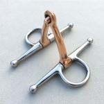 Stainless Steel Horse Chewing Mouth Roller with Brass Hardware and Copper