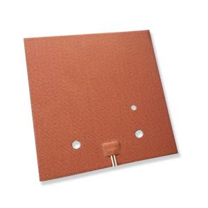 China 1mm Silicone Heater Pad 200 Degree , 24v Silicone Rubber Heating Mat factory
