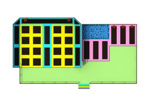 China Big Preschool Jump Trampoline Park Equipment For 3-15 Years factory