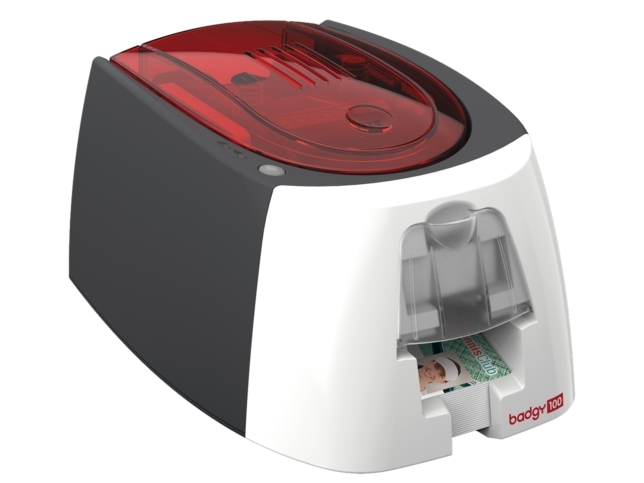 USB Interface Evolis Badgy100 Single Sided Ribbon Ink Plastic Smart Card Printer