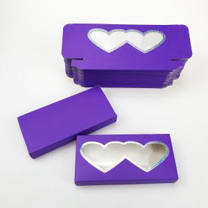 Customize Window Colorful Eyelash Cardboard Boxes For Eyelash Storage Packaging