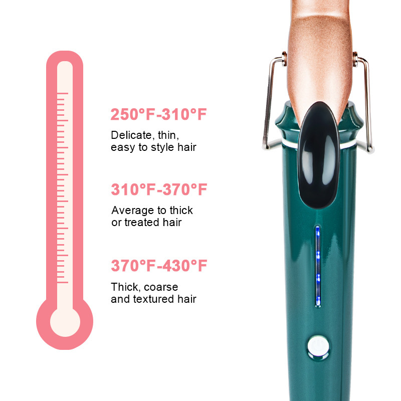 32mm Barrel Ceramic Hair Curling Iron Belt Clip Lcd Display Rohs Approval