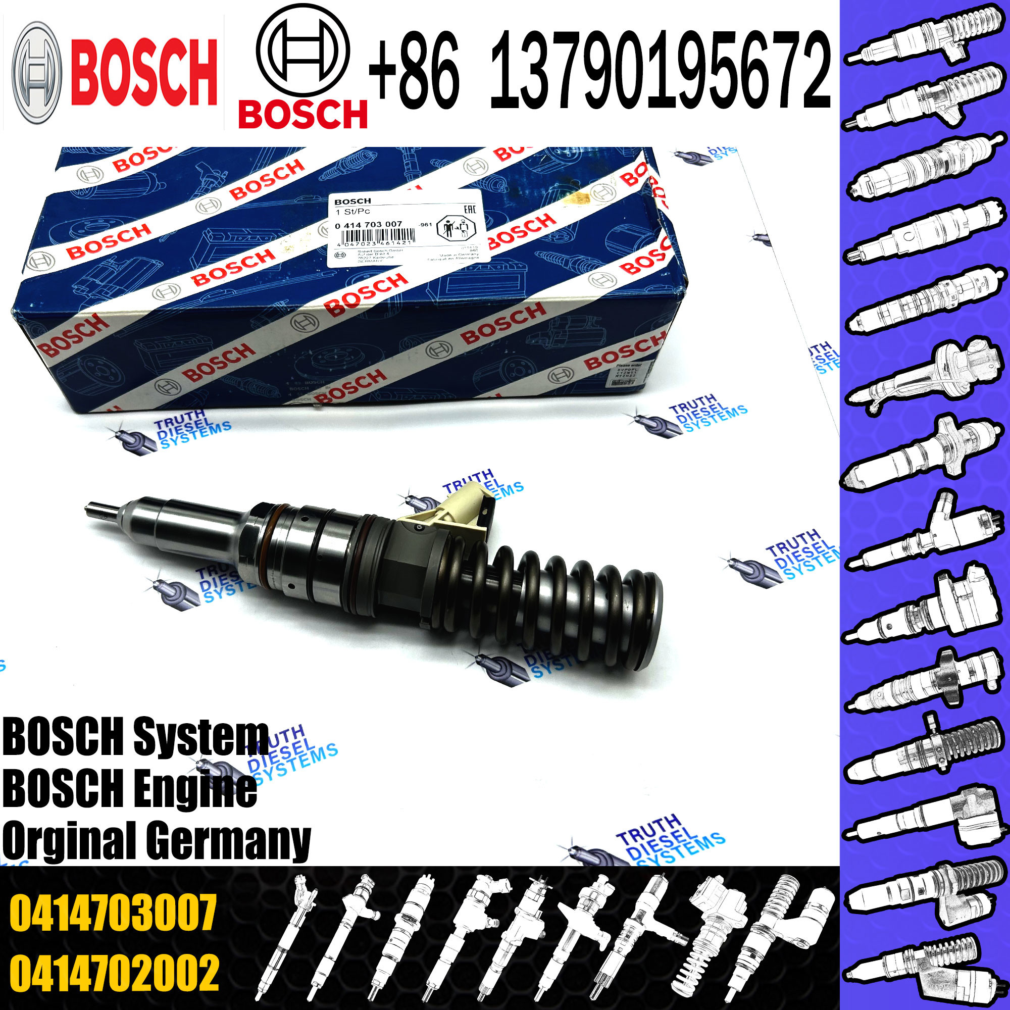 Diesel Fuel Injector 0986441030 0986441029 0986441028 0986441031 0414703005 0414703003 0414703002 0414703007