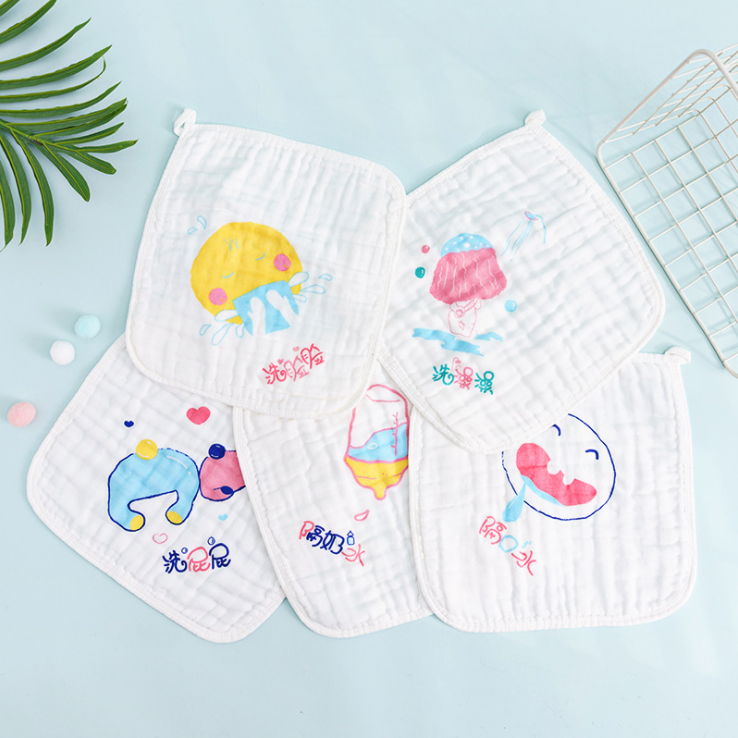 Sustainable 100% Cotton Muslin Squares for Unisex Baby Reusable Muslin Face Cloth