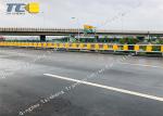 Polyurethane Roller Highway Crash Barrier Orange / Yellow Eco Friendly