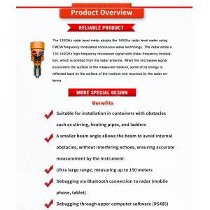 ODM Customized Radar Level Gauge for Dust Scenarios Liquid Level Monitoring