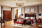 Classic Design Solid Wood Bedroom Furniture Antique Luxury Carved Wooden Bed