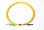 Colored Coating FC Fiber Patch Cord , Yellow Single Core Optical Patch Cord