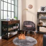Sofa Table with Drawers and Shelves, Industrial Console Table, Functional Sofa