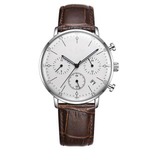 China 3eye Mens Luminous Watches , 6hands Metal Wrist Watch waterproof factory