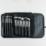 Wholesale Makeup Brushes Synthetic Hair Black Wood Handle Personalized Vegan