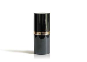 China Metallic Black Airless Cosmetic Bottles For Facial Serium And Creams factory