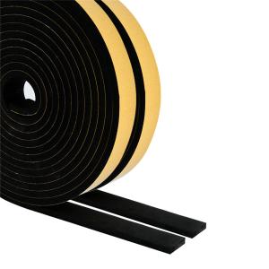 China 14 Inch Thick Foam Weather Stripping Black Foam Soundproof Tape For Windows factory