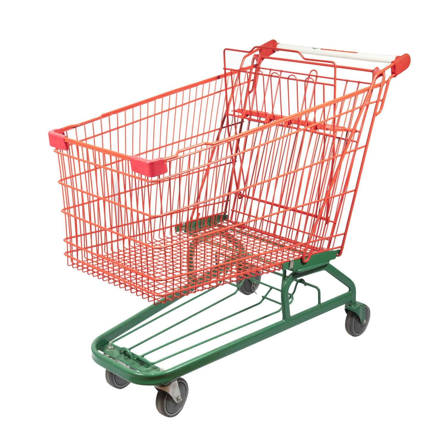 Steel Mesh Supermarket Grocery Cart 150kgs Load Capacity