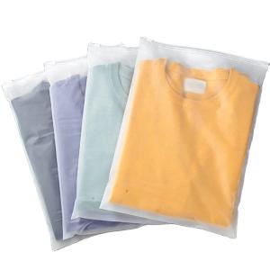 China Peva Plastic Poly Clear Clothing Zipper Bags Custom Frosted for T-Shirt Garment factory