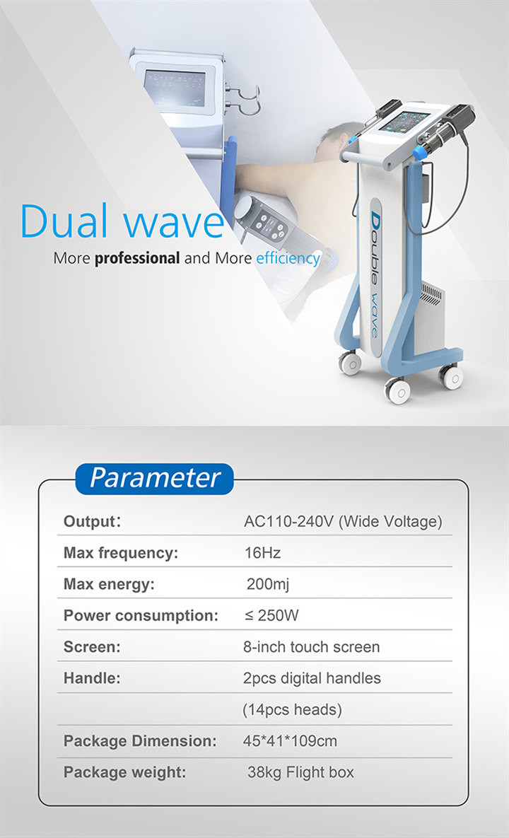 Low Intensity Dual Wave Electromagnetic Therapy Machine 14 Tips 8 Inch Touch Screen