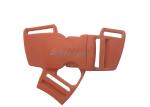 Orange Precision Injection Molding Plastic Strap Buckle For Backpack Belt / Bag
