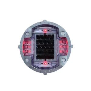 China High Weight Resistance Solar Road Studs Red LED Lights IP68 Aluminum Case factory